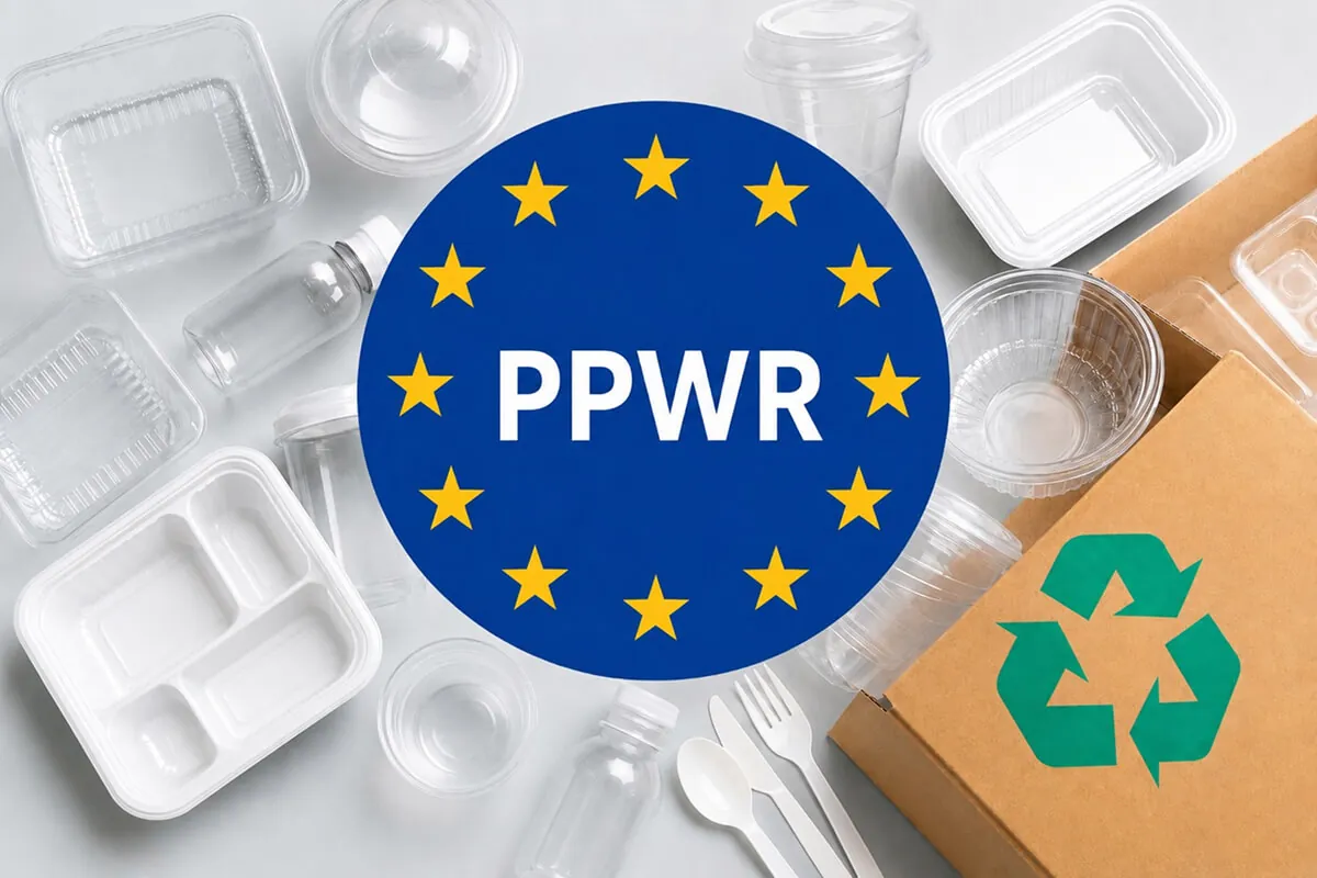 Certified sustainable rPET and Bio-PP food containers from SPI, a fully compliant PPWR food packaging supplier holding BRCGS Grade A, GRS, and ISCC PLUS certifications.